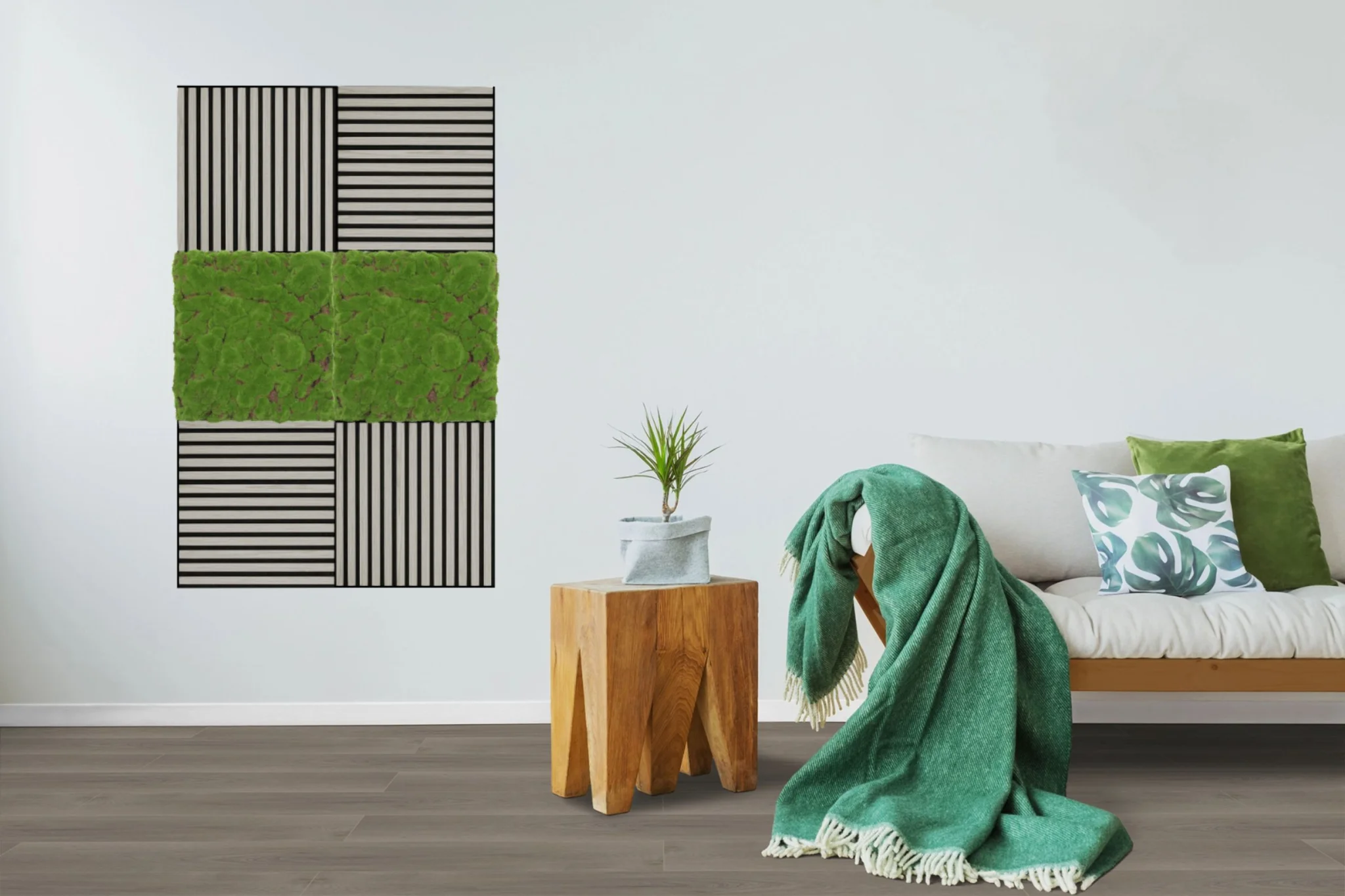 Wandpaneel Jangal Modular Wall 11108 Forest Green Design Moos 52 x 52 cm