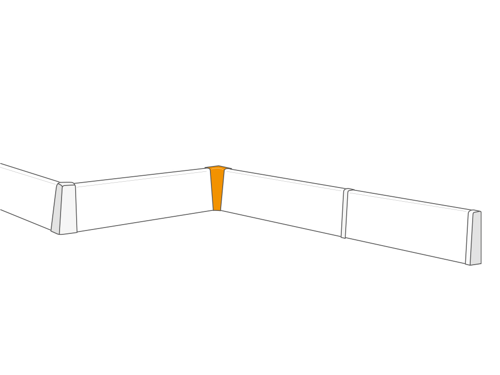 Equipped 1253 Innenecke Eiche 58mm