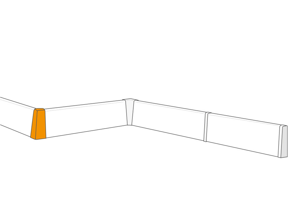 Equipped 1238 Outside corner beech 58mm